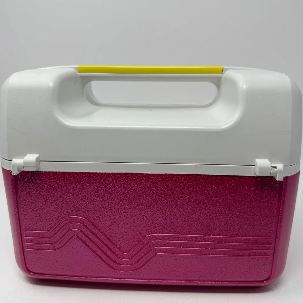 Vintage Coleman Lunch Pak Cooler Pink White Model 5202 5203 5204 Retro 90s
